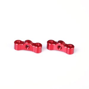 =Red aluminium low profile rear hub link mounts - pr (BHC-1)