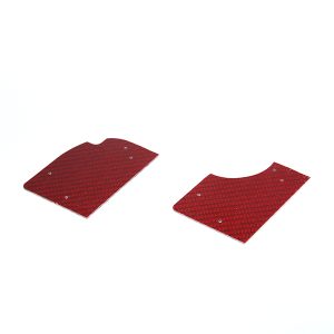 F1 Red Carbon rear wing side plates - F60 (Tamiya F1 and others)