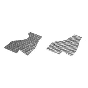 F1 Silver Carbon rear wing side plates - MP24 (Tamiya F1 and others)