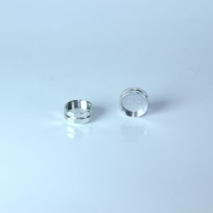 Silver alloy thumbscrews - flat bottom - blind type with no through hole (pr)