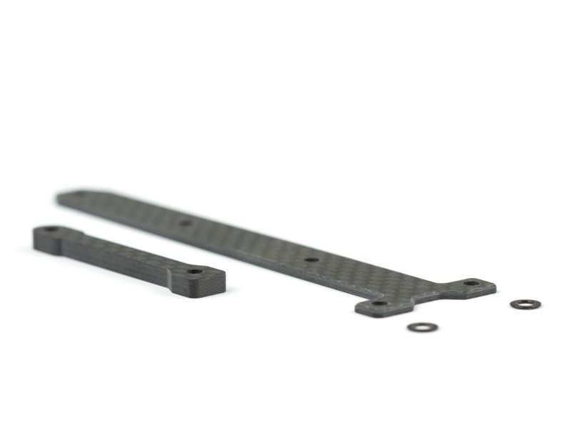 Carbon fibre chassis brace support - tuning set (TLR 22X-4)
