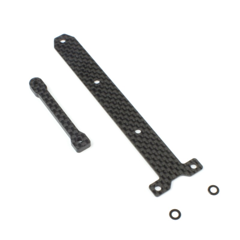 Carbon fibre chassis brace support - tuning set (TLR 22X-4)