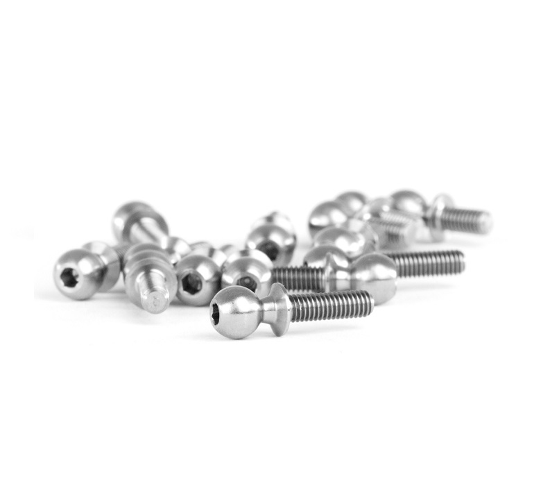 Titanium ball stud kit - 10 pieces (Associated B6 or B6D)