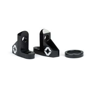 Black aluminium servo mounts - pr (Associated B5, B5M, T5M or SC5M)