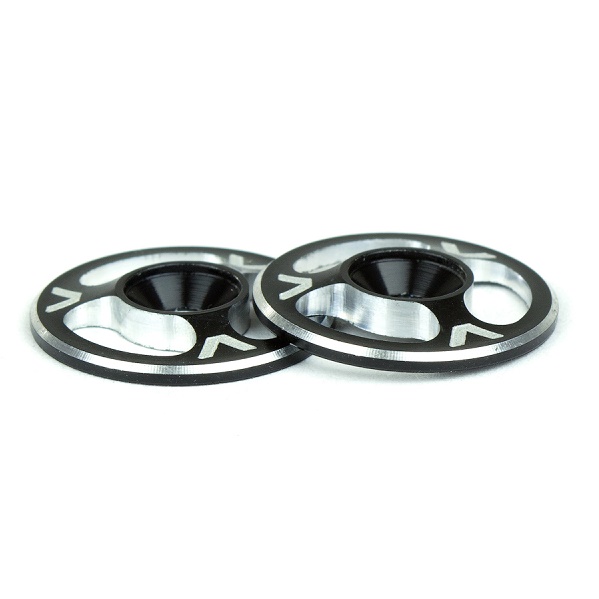 TRIAD machined alloy 1/10th wing buttons (black)