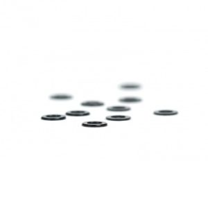 Black aluminium ball stud washers - 10 pieces (0.50mm)