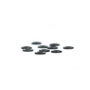 Black aluminium ball stud washers - 10 pieces (0.75mm)