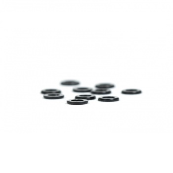 Black aluminium ball stud washers - 10 pieces (0.75mm)