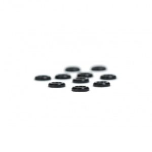 Black aluminium ball stud washers - 10 pieces (1.25mm)