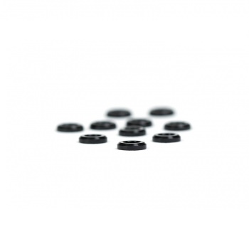 Black aluminium ball stud washers - 10 pieces (1.25mm)