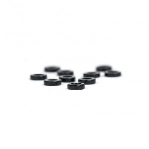 Black aluminium ball stud washers - 10 pieces (1.50mm)
