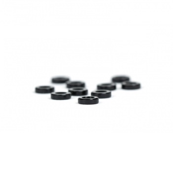 Black aluminium ball stud washers - 10 pieces (1.50mm)