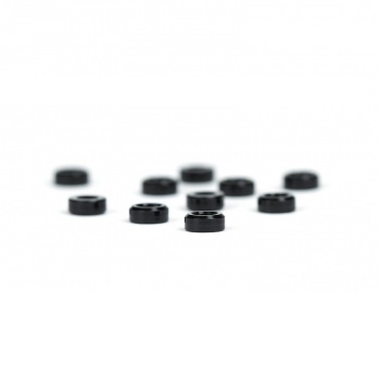 Black aluminium ball stud washers - 10 pieces (2.25mm)