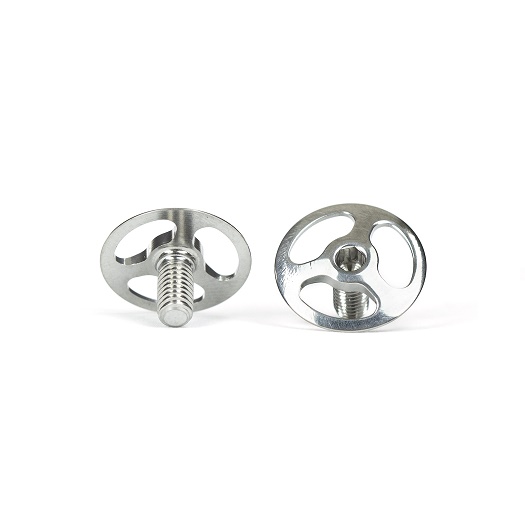 TRIAD Titanium mini machined wing screws - polished
