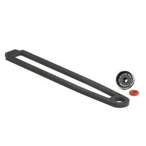 Carbon fibre battery brace and alloy thumbwheel (Tekno EB410)