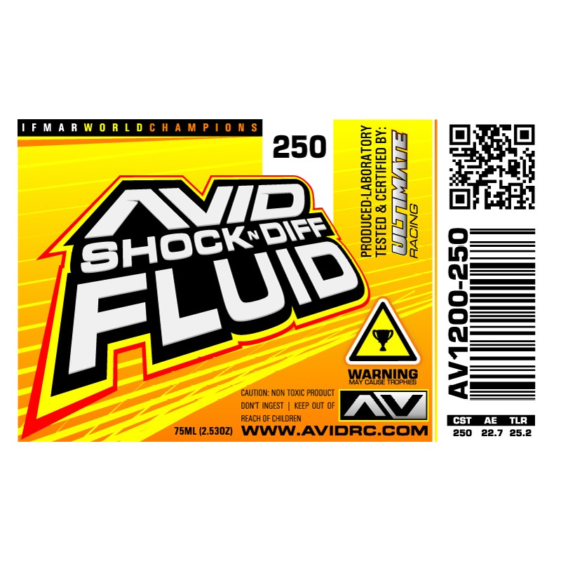 Avid silicone shock oil - 250 CST (75ml/2.5oz)