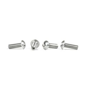 Titanium domed droop screws - 4 with Doodad container (All 1/8th scale)