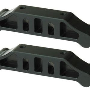Black aluminium rear toe in block set - 3 and 4 degree (X-Factory X6, X6 Squared, X6 Cubed, SCX60CF or X60CF)