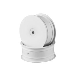 White 4wd 1/10th front buggy wheels - pr (LC10B5)