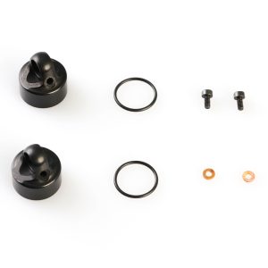 Hard Coated T6 7075 aluminium shock cap set - pr (LC10B5)