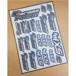 X-Factory UK - Carisma Racing decal sheet (Blue, Black and White)