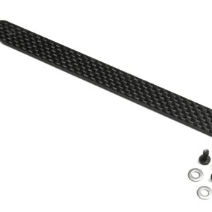 Carbon fibre battery strap with 20mm alloy posts - fits HBX or TCX-X LIPO chassis conversion with carbon cups (Hot Bodies Cyclone or TCX)
