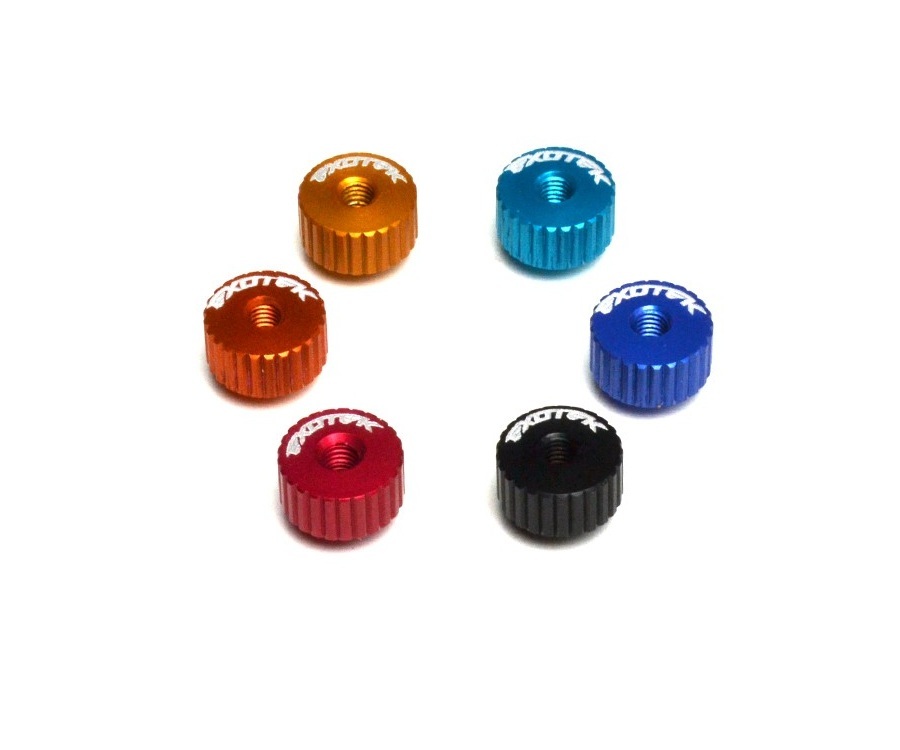 Alloy M3 threaded thumb screws - Dark Blue