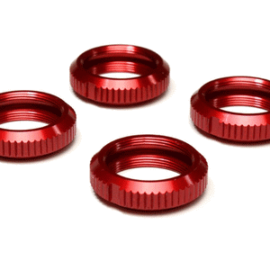 Black alloy Big Bore shock adjuster collars - 4 (Kyosho Ultima RB6)