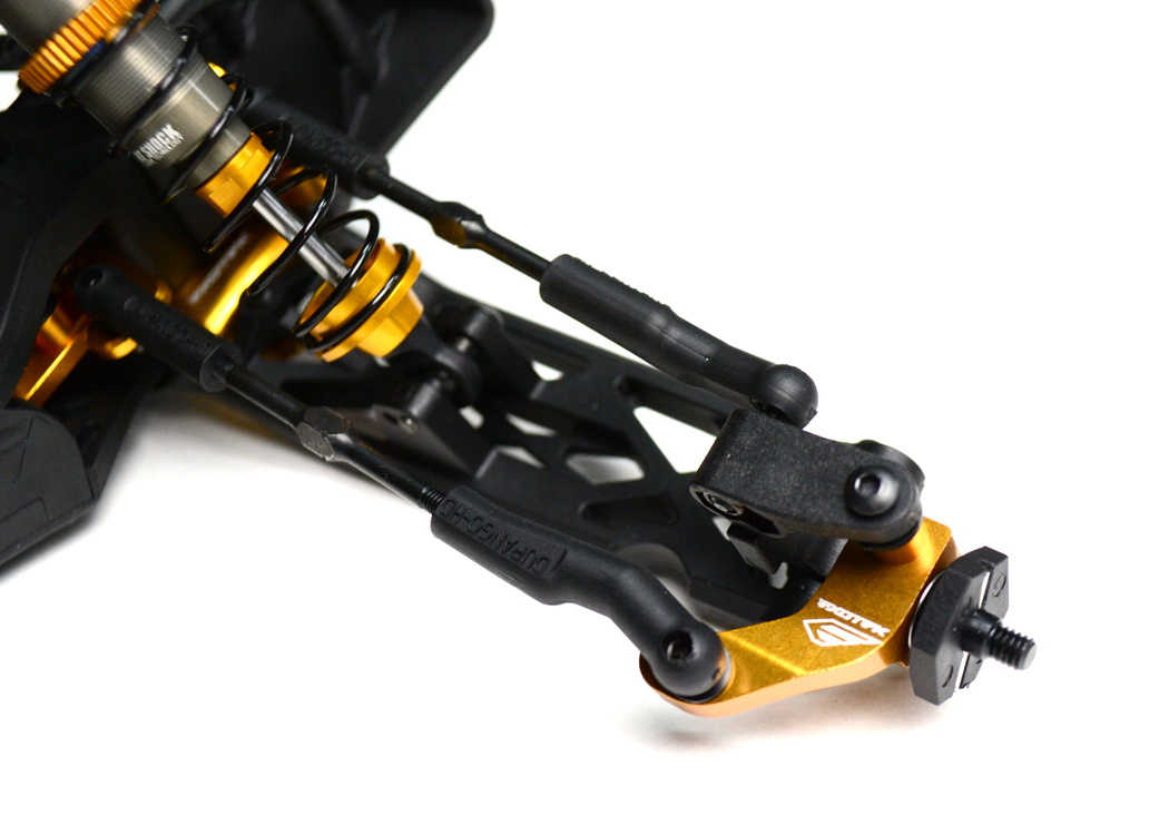 Black alloy front steering hubs (Durango DESC210)