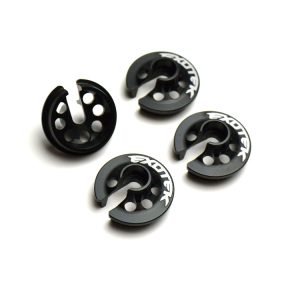 Black alloy Big Bore shock spring perches - 4 (Kyosho Ultima RB6 or Lazer ZX5)