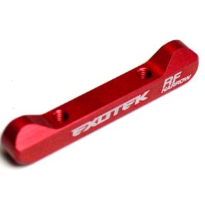 Red alloy RF rear wishbone hanger - rear or mid motor (Kyosho Ultima RB6)