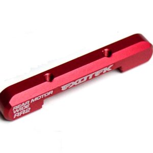 Red alloy RR rear wishbone hanger - rear motor (Kyosho Ultima RB6)