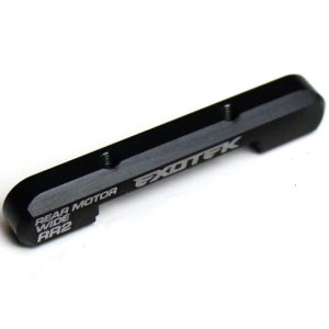 Black alloy RR2 wide rear wishbone hanger - rear motor (Kyosho Ultima RB6)