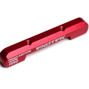 Red alloy RR2 wide rear wishbone hanger - rear motor (Kyosho Ultima RB6)