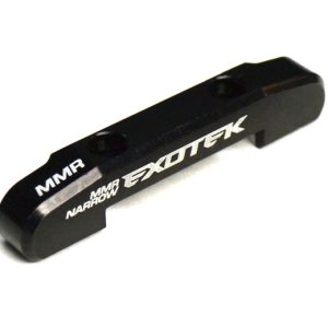 Black alloy MMR rear wishbone hanger - mid motor (Kyosho Ultima RB6)