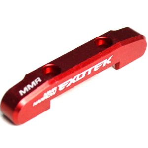 Red alloy MMR rear wishbone hanger - mid motor (Kyosho Ultima RB6)