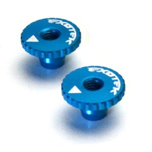 Blue alloy side spring mounts (Tamiya F104 v2)
