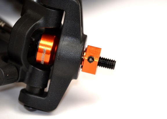 Black alloy 9mm front wheel hexs - for B44.2 wheels - pr (Xray XB4)