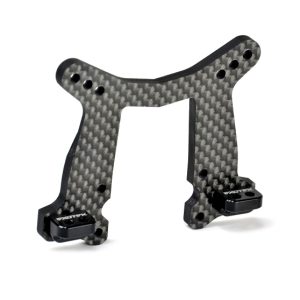 Carbon Fibre front shock tower with black alloy mounts for Gull Wing arms (AE B5 or B5M)