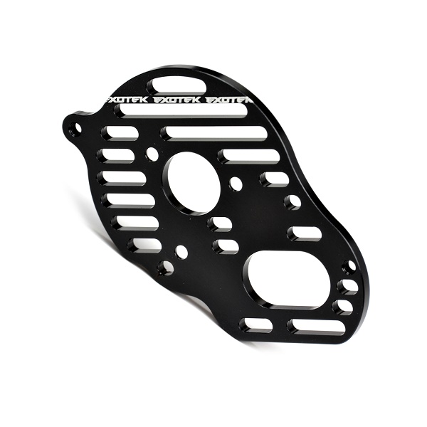 Black aluminium Flite vented motor plate (Associated B5, B5M, T5M or SC5M)