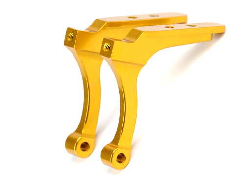 Gold aluminium wing mount set - mid motor (Durango DEX210v2 or v3)