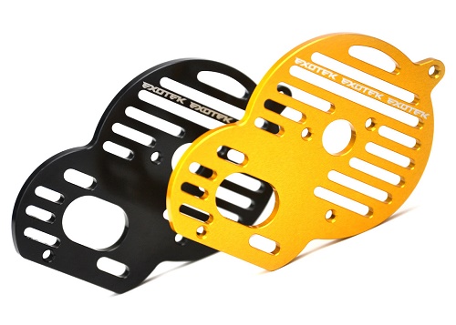 Black aluminium Flite vented motor plate (Durango DEX210)