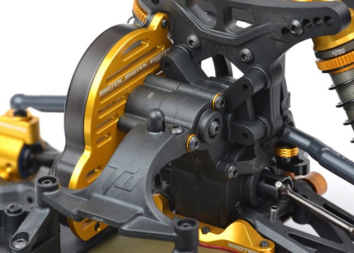 Black aluminium Flite vented motor plate (Durango DEX210)