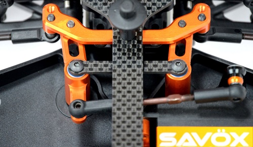 Black aluminium steering bellcrank set (Xray XB4'15)