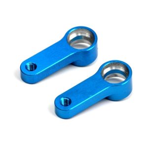 Blue aluminium EXO steering cranks (Tamiya EVO6, TRF418 or TRF419)