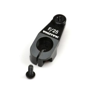Black aluminium heavy duty clamping servo horn - 25 spline - Futaba, Savox etc (Associated cars and others)