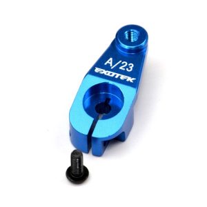 Blue aluminium heavy duty clamping servo horn - 23 spline - Sanwa, KO, Spektrum etc (Associated cars and others)