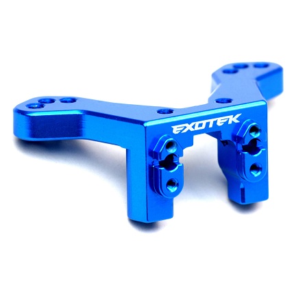 Blue 7075 aluminium rear camber mount bulkhead (Associated B6 or B6D)