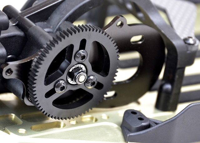 Black Flite Direct Spur mount for Flite top gears only (1/10 Buggies)