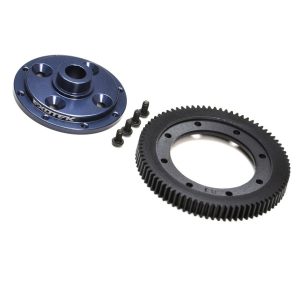 Machined 81 tooth spur gear and alloy mounting plate (Tekno EB410)
